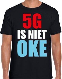 Bellatio Decorations 5G is niet oke demonstratie / protest t-shirt zwart voor heren 2XL