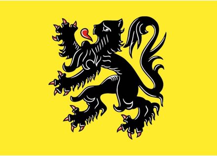 Bellatio Decorations 5x Vlaanderen vlag stickers 7.5 x 10 cm
