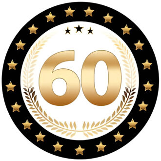 Bellatio Decorations 60 jaar luxe bierviltjes/onderzetters - 100 stuks - 60 jarige feestartikelen