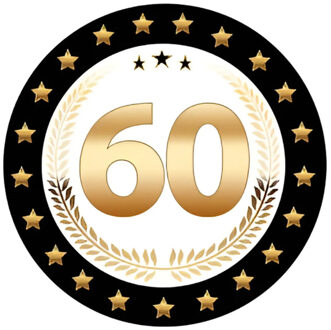 Bellatio Decorations 60 jaar luxe bierviltjes/onderzetters - 50 stuks - 60 jarige feestartikelen