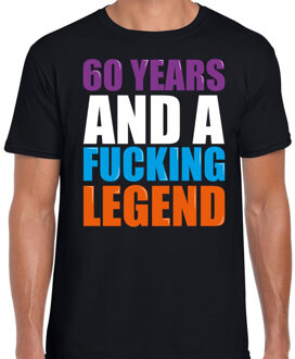 Bellatio Decorations 60 year legend - 60 jaar legende - cadeau t-shirt - zwart - heren - verjaardag