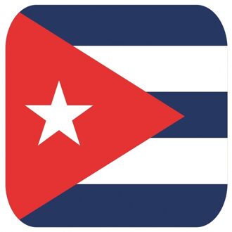 Bellatio Decorations 60x Bierviltjes Cubaanse vlag vierkant - Cuba feestartikelen - Landen decoratie