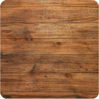 Bellatio Decorations 60x stuks houtlook onderzetters / bierviltjes van karton eco / natuur thema bruin