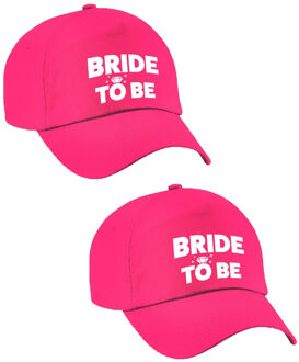 Bellatio Decorations 6x Roze vrijgezellenfeest petje Bride To Be dames
