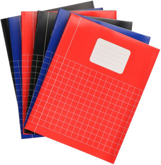 Bellatio Decorations A5 schrift met ruitjes - 12 stuks - schoolschriften - wiskunde schrift