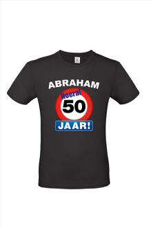 Bellatio Decorations Abraham Hoera 50 jaar stopbord t-shirt voor opvulbare pop L