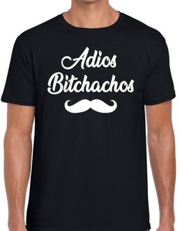 Bellatio Decorations Adios bitchachos tekst t-shirt zwart voor heren M