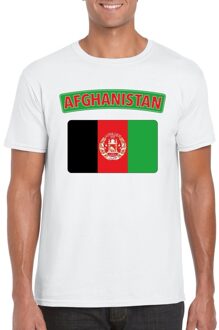 Bellatio Decorations Afghaanse vlag shirt wit heren