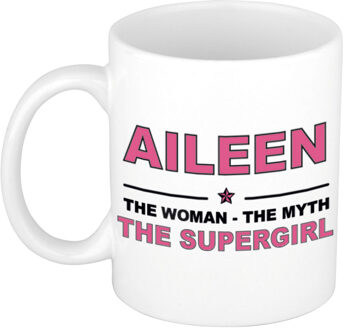 Bellatio Decorations Aileen cadeau mok - Woman Myth Supergirl - naam koffiemok - 300 ml - collega - moederdag