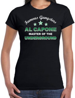 Bellatio Decorations Al Capone famous gangster cadeau t-shirt zwart dames - Tekst / Verjaardag cadeau / kado t-shirt M