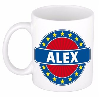 Bellatio Decorations Alex naam koffie mok / beker 300 ml - namen mokken Multikleur