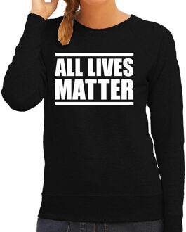 Bellatio Decorations All lives matter demonstratie / protest sweater zwart voor dames XS