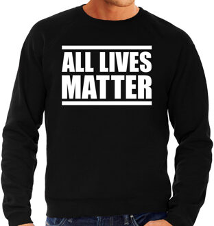 Bellatio Decorations All lives matter demonstratie / protest sweater zwart voor heren 2XL