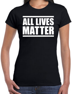 Bellatio Decorations All lives matter demonstratie / protest t-shirt zwart voor dames XS