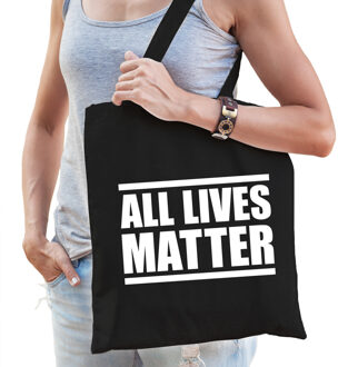 Bellatio Decorations All lives matter protest tas zwart voor dames - staken / protesteren / statement tasje - anti racisme / discriminatie