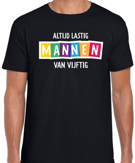 Bellatio Decorations Altijd lastig mannen van vijftig fun tekst t-shirt zwart heren 2XL