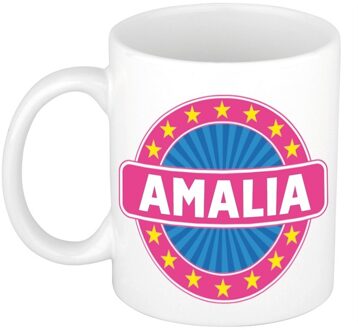 Bellatio Decorations Amalia naam koffie mok / beker 300 ml - namen mokken Multikleur