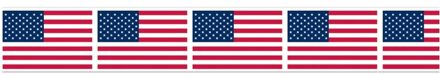 Bellatio Decorations Amerikaanse vlag markeerlint 6 meter
