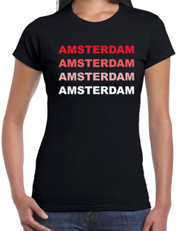 Bellatio Decorations Amsterdam / Holland t-shirt zwart voor dames 2XL