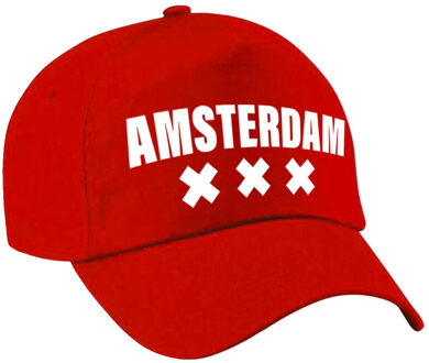 Bellatio Decorations Amsterdam pet /cap rood volwassenen