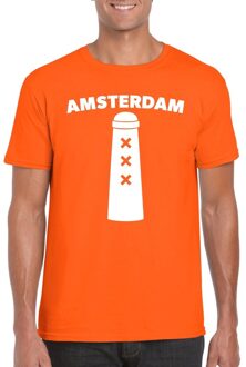 Bellatio Decorations Amsterdammertje shirt oranje heren