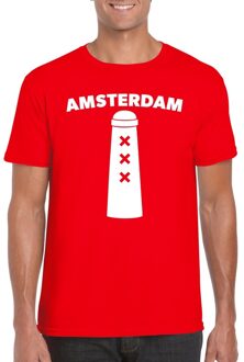 Bellatio Decorations Amsterdammertje shirt rood heren 2XL