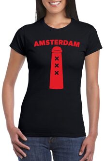 Bellatio Decorations Amsterdammertje shirt zwart dames 2XL