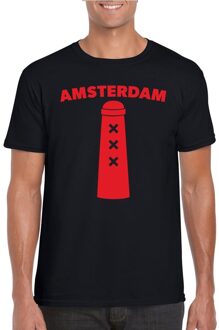 Bellatio Decorations Amsterdammertje shirt zwart heren 2XL