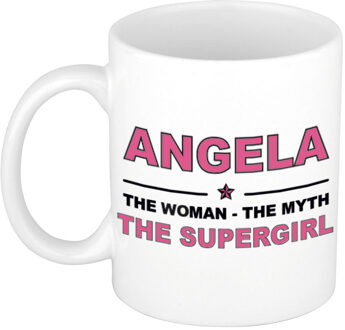 Bellatio Decorations Angela The woman, The myth the supergirl collega kado mokken/bekers 300 ml Oudroze