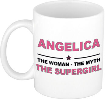 Bellatio Decorations Angelica The woman, The myth the supergirl pensioen cadeau mok/beker 300 ml