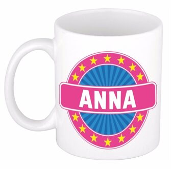 Bellatio Decorations Anna naam koffie mok / beker 300 ml - namen mokken Multikleur