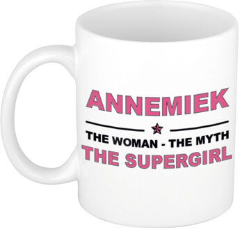Bellatio Decorations Annemiek The woman, The myth the supergirl pensioen cadeau mok/beker 300 ml