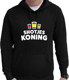 Bellatio Decorations Apres ski hoodie Shotjes Koning zwart heren - Wintersport capuchon sweater 2XL