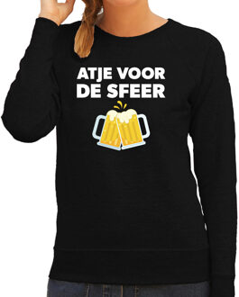 Bellatio Decorations Apres ski sweater Atje voor de sfeer zwart dames - Wintersport trui 2XL