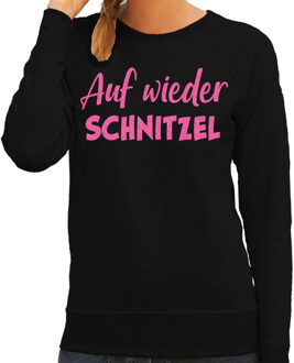 Bellatio Decorations Apres ski sweater dames - Auf wieder Schnitzel - glitter roze S