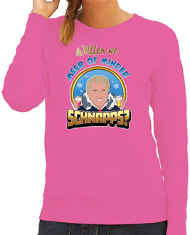 Bellatio Decorations Apres ski sweater dames - meer of minder schnaps - roze - wintersport -Wilders XS