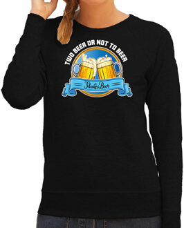 Bellatio Decorations Apres ski sweater dames - two beer or not to beer - zwart - wintersport - bier XS