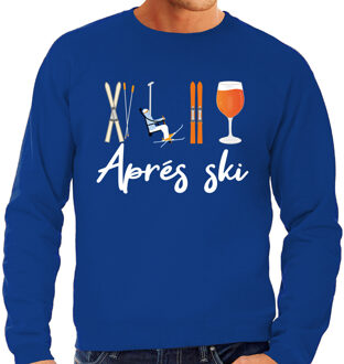 Bellatio Decorations Apres ski sweater heren - Apres Ski - blauw M