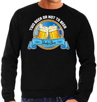 Bellatio Decorations Apres ski sweater heren - two beer or not to beer - zwart - wintersport - bier 2XL