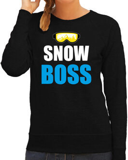 Bellatio Decorations Apres ski sweater Snow Boss / sneeuw baas zwart dames - Wintersport trui - Foute apres ski outfit L