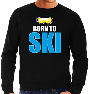 Bellatio Decorations Apres-ski sweater / trui Wintersport Born to ski zwart voor heren L - Feestshirts