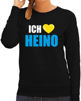 Bellatio Decorations Apres-ski sweater / trui Wintersport Ich liebe Heino zwart voor dames S - Feesttruien