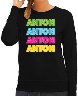 Bellatio Decorations Apres ski sweater voor dames - Anton - zwart - Anton aus tirol - wintersport XL