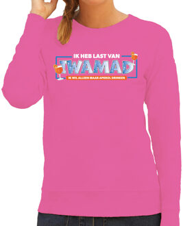 Bellatio Decorations Apres ski sweater voor dames - IWAMAD - roze - wintersport - skieen/snowboarden - Aperol XL