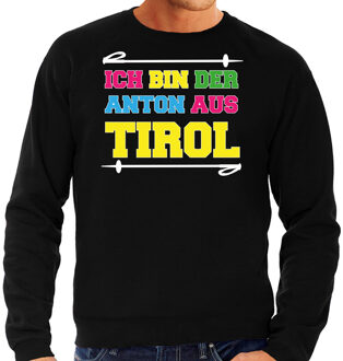 Bellatio Decorations Apres ski sweater voor heren - anton aus tirol - zwart - apres ski/wintersport 2XL