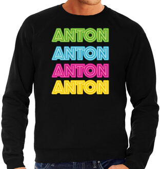 Bellatio Decorations Apres ski sweater voor heren - Anton - zwart - Anton aus tirol - wintersport L