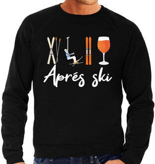Bellatio Decorations Apres ski sweater - voor heren - Apres Ski - zwart - wintersport - snowboarden