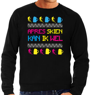 Bellatio Decorations Apres ski sweater voor heren - apres skien - zwart - apres ski/winter trui M