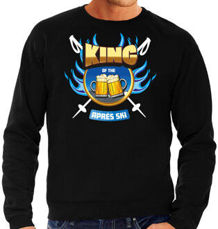 Bellatio Decorations Apres ski sweater voor heren - king of the apres ski - zwart - winter trui S