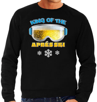 Bellatio Decorations Apres ski sweater voor heren - king of the apres ski - zwart - wintersport - bier S